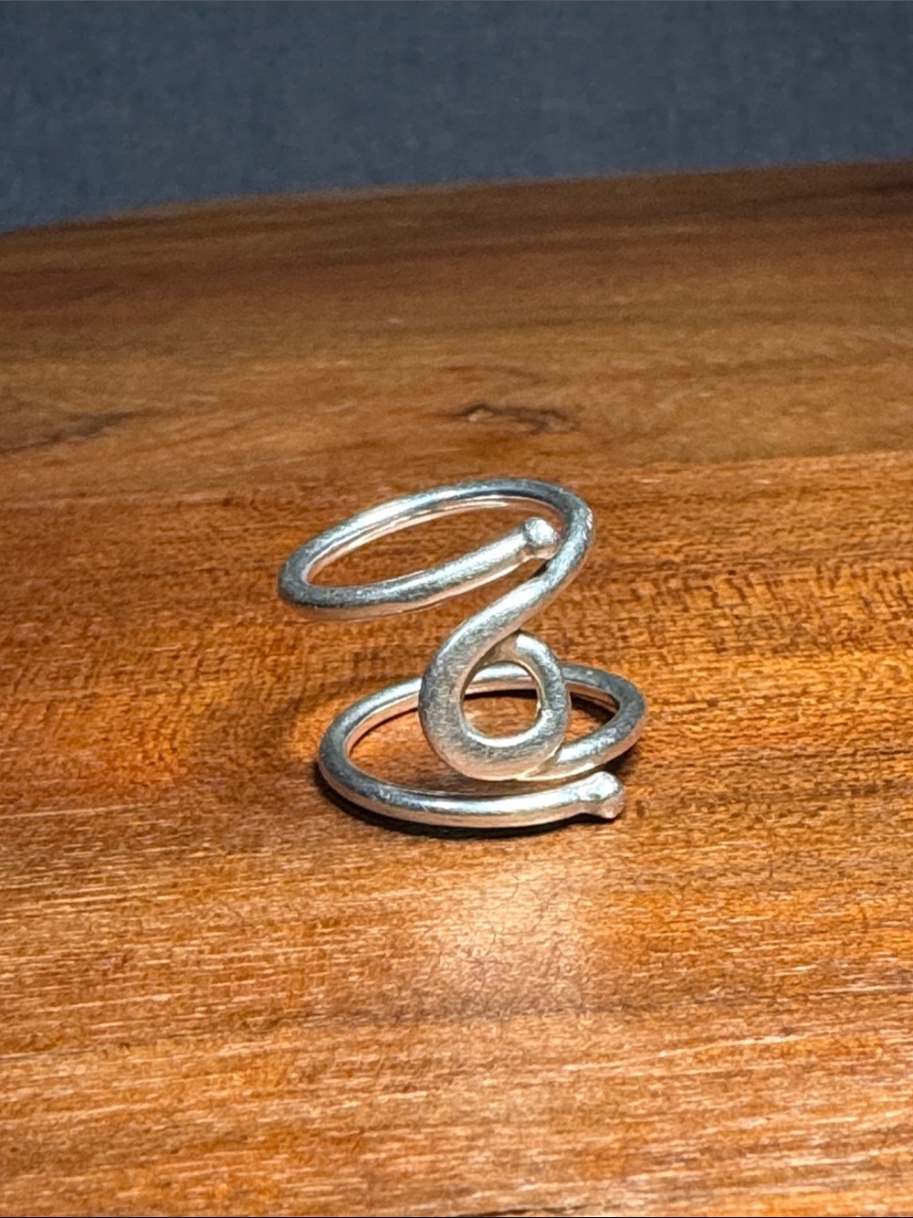 925 Silver Spiral Wrap Adjustable Ring - Women Jewelry